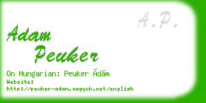 adam peuker business card